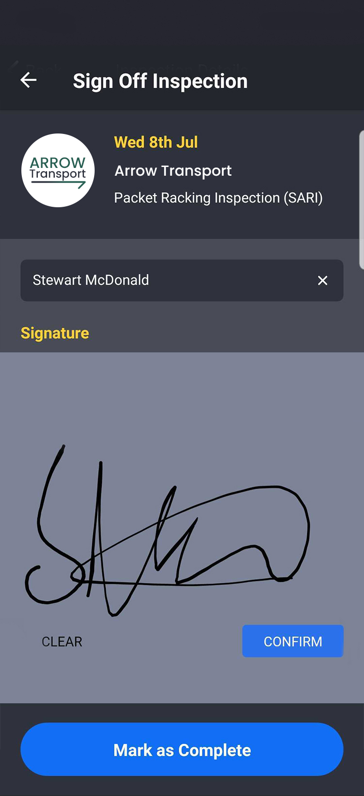 Sign Off With Digital Signatures