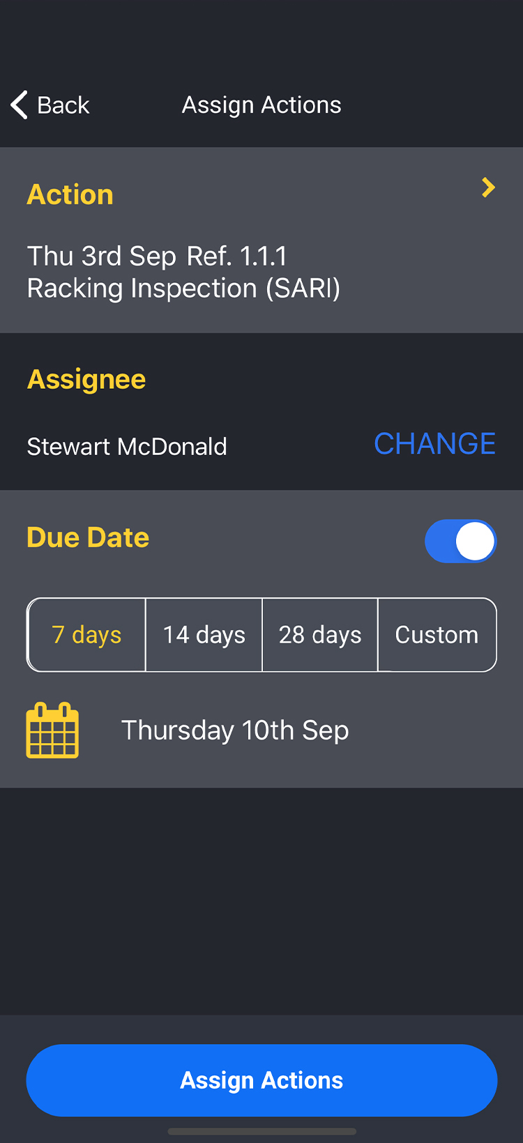 Create and Assign Corrective Actions